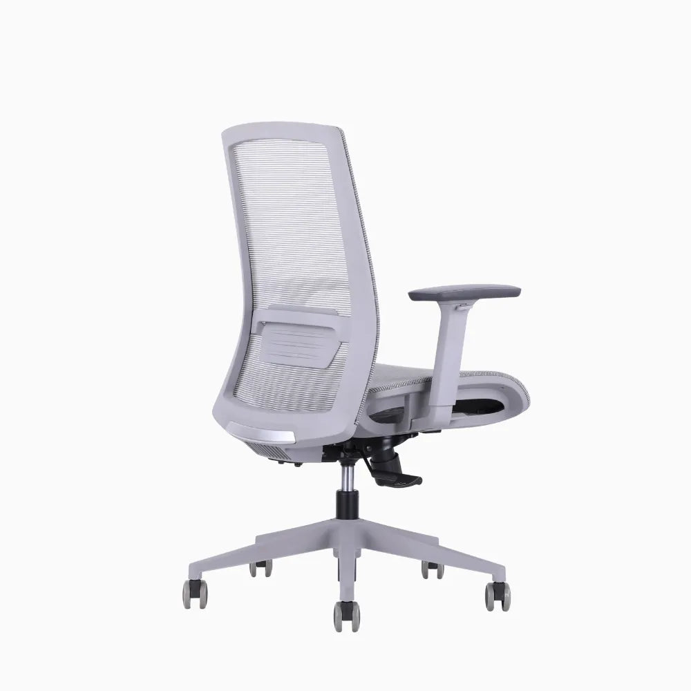 Ken plus grey ergonomic chair in full mesh