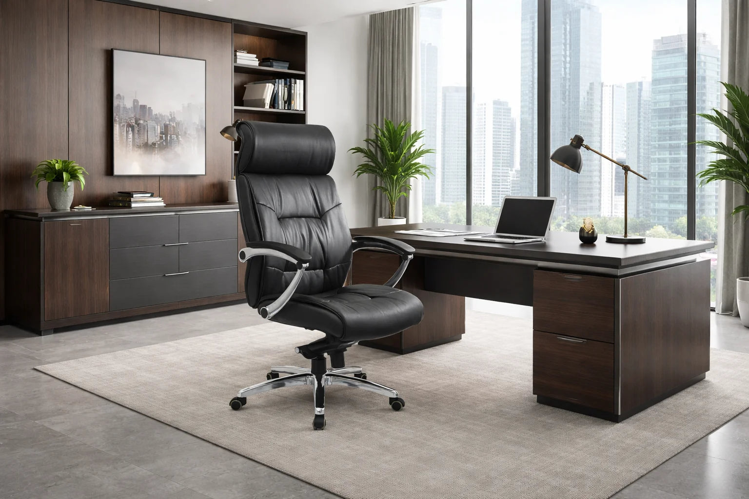 duke leather office chair