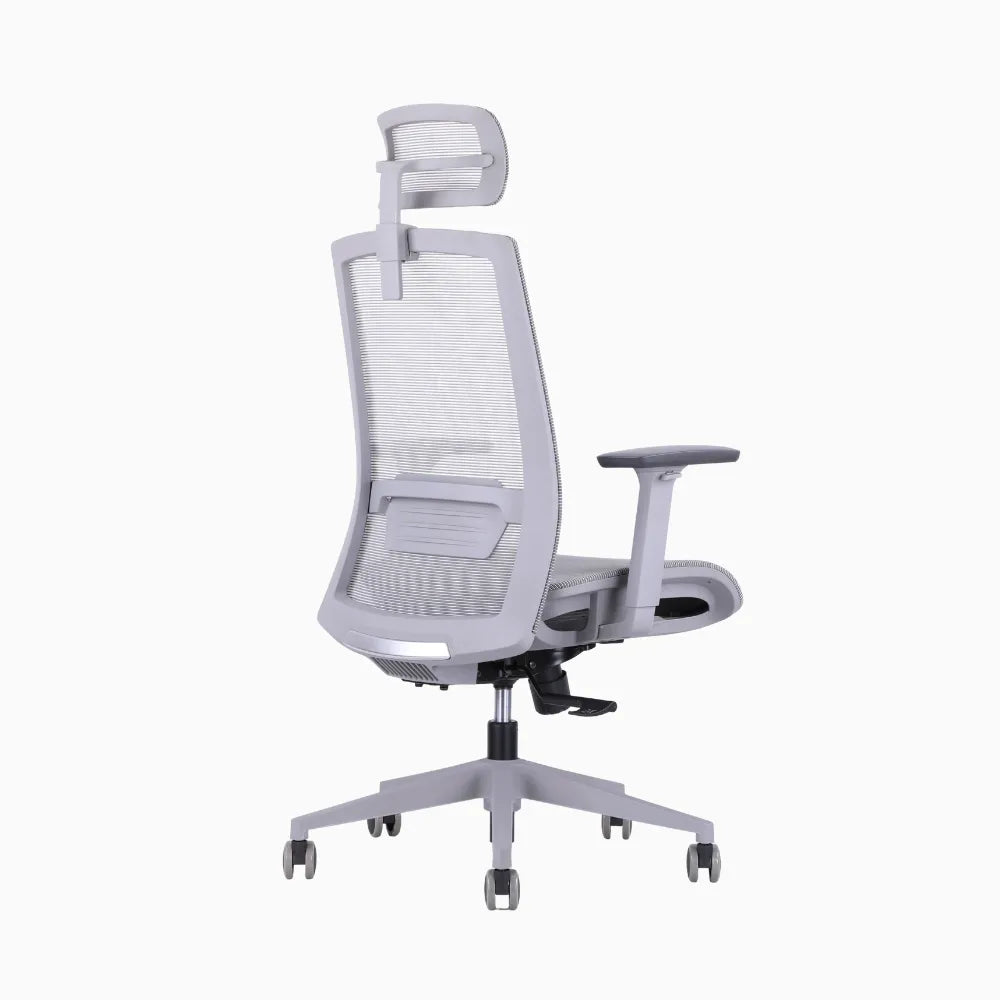 Ken plus grey ergonomic chair in full mesh 
