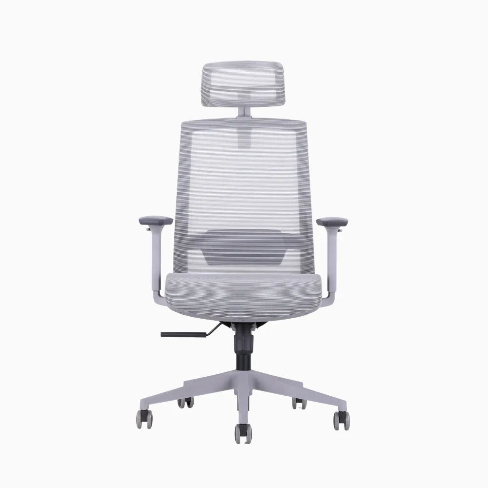 Ken plus grey ergonomic chair in full mesh 