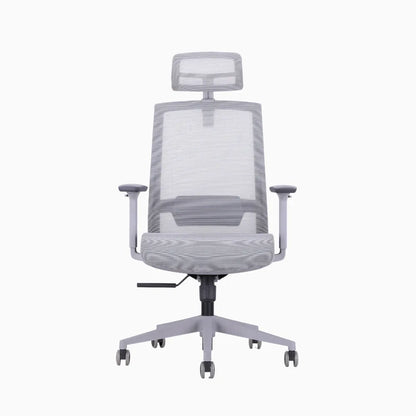 Ken plus grey ergonomic chair in full mesh 