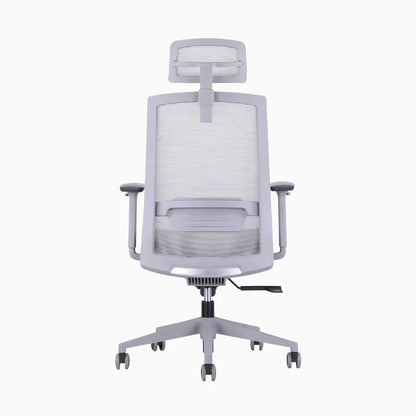 Ken plus grey ergonomic chair in full mesh 