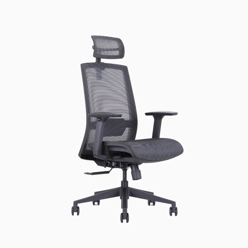 Ken plus black ergonomic chair in full mesh 