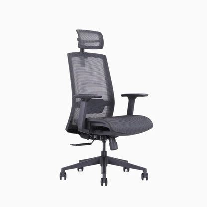 Ken plus black ergonomic chair in full mesh 