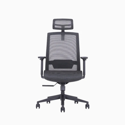 Ken plus black ergonomic chair in full mesh 