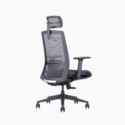 Ken plus black ergonomic chair in full mesh 