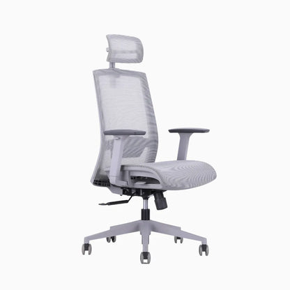 Ken plus grey ergonomic chair in full mesh 