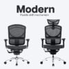 ISEE ergonomic office chair with paddle shift mechanism cover