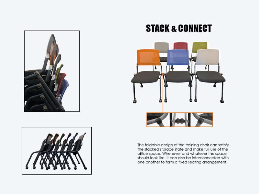 k03 stackable training chair with connect feature