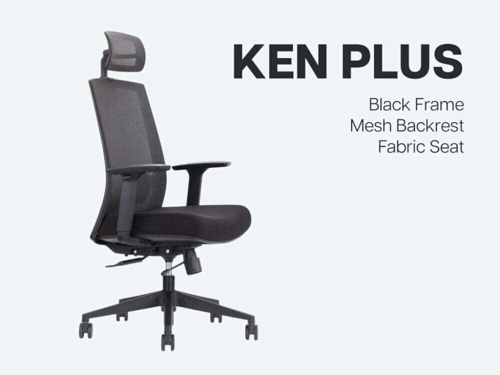 mesh ken plus black ergonomic office chair cover