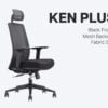 mesh ken plus black ergonomic office chair cover
