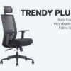 Trendy+ Black ergonomic office chair - cover