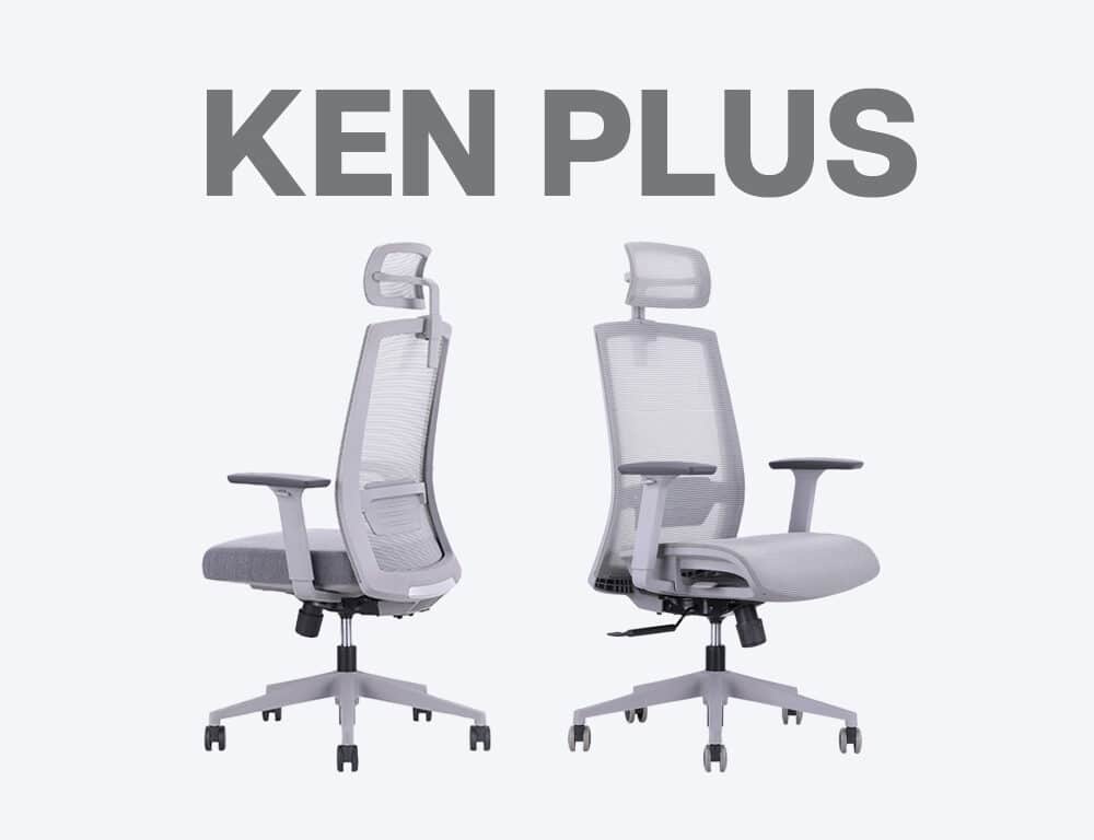 Grey ken Plus Ergonomic Office Chair