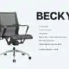 becky conference chair (black) - features