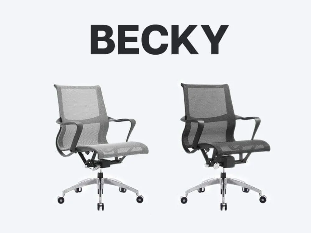 Beck conference chair cover in black and grey