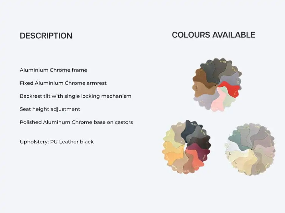 chrome series conference chair colour options