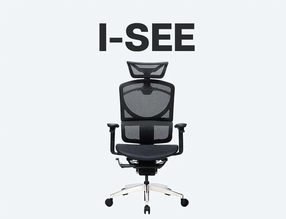 ISEE ergonomic office chair with paddle shift mechanism cover