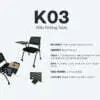 k03 stackable training chair with writing tablet