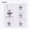 Ken plus grey ergonomic office chair angles high-back and mid-back office chair