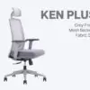 Ken + Grey frame fabric ergonomic office chair