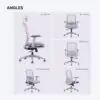 Ken plus grey ergonomic office chair angles high-back and mid-back office chair
