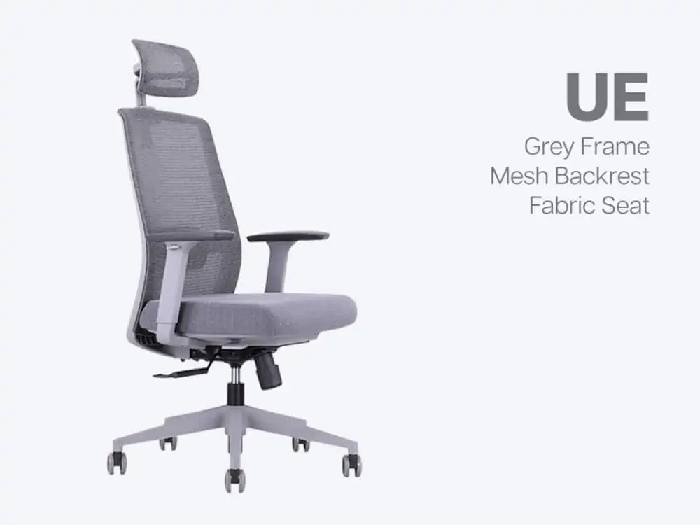 UE GREY Mesh ergonomic office chair